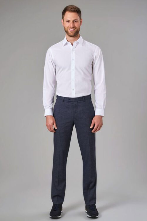 Fabian Trouser - Navy Check - Corporate Workwear